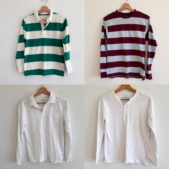 J. Crew Lot of 4 size boys 14 long sleeve basic cotton tops bundle - Picture 1 of 16